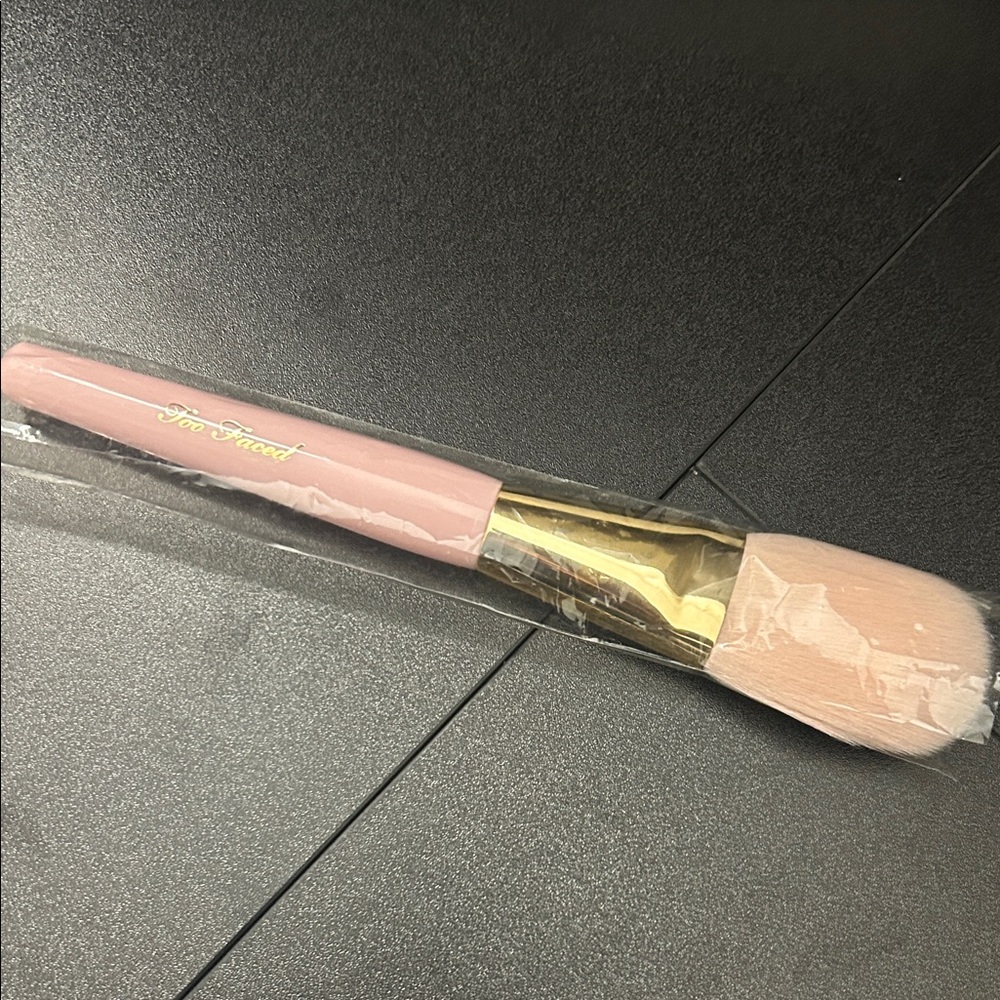Too Faced Pink and Gold Makeup Brush